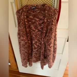 Plush knitted cardigan